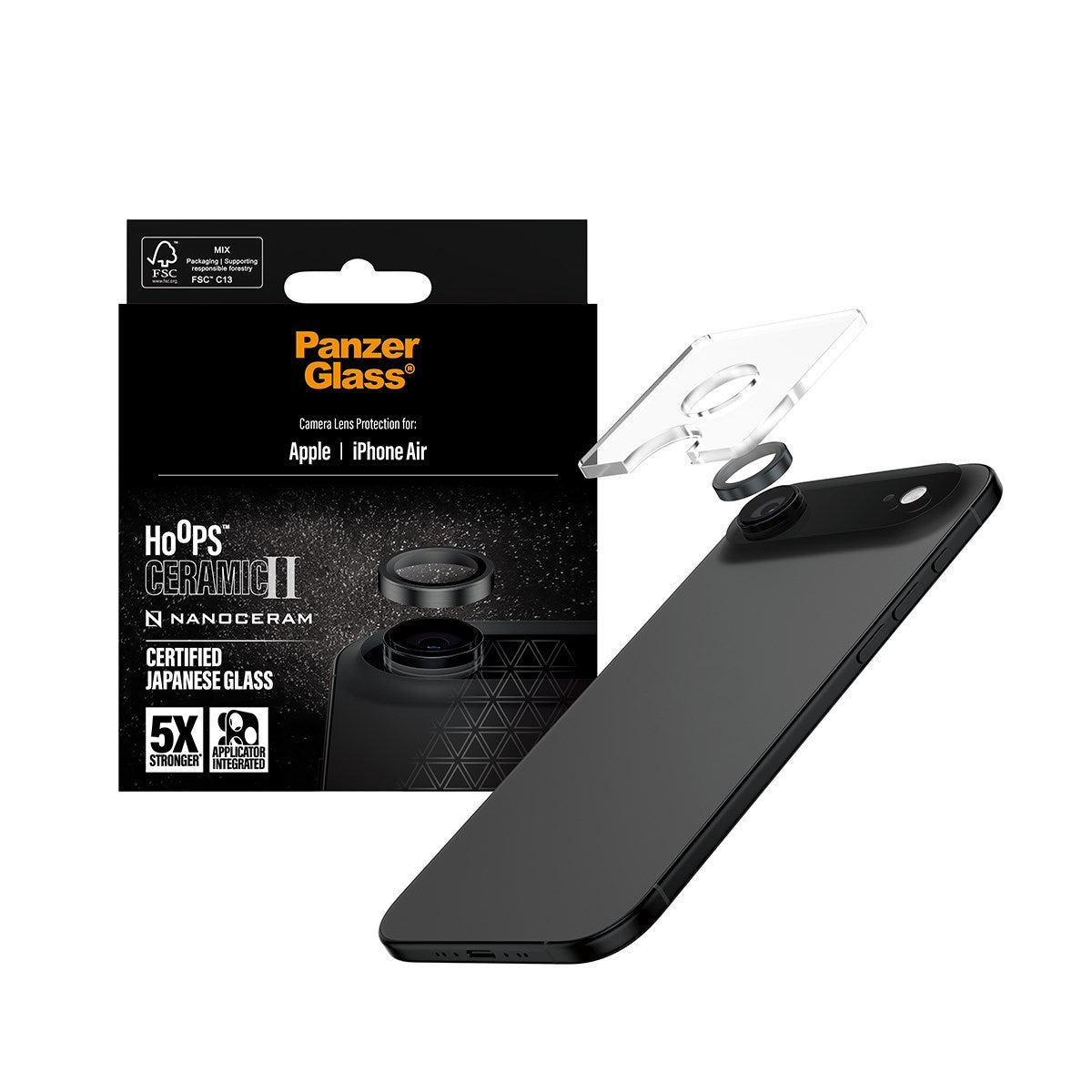 PanzerGlass® Hoops® Ceramic II Kameralinsebeskytter iPhone Air